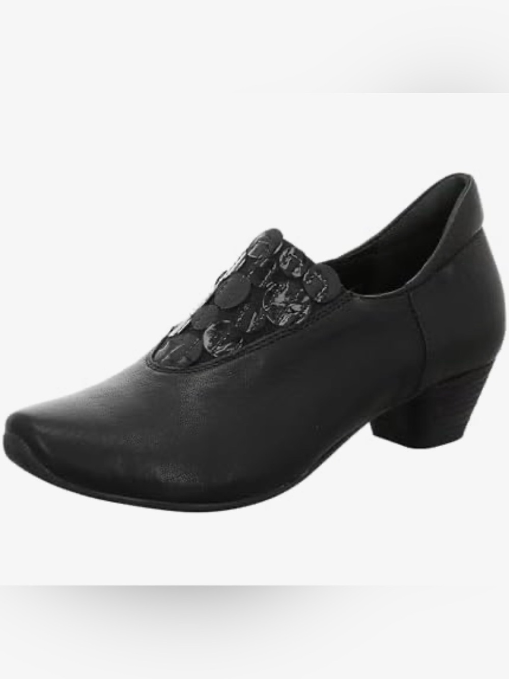 Think! Aida Black Leather Pumps Women’s Size 5.5 Comfort Shoes Handcrafted